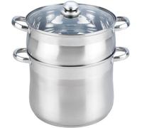 Essentielb - Couscoussier Vapeur Inox Diam 26 Cm + Couvercle Verre