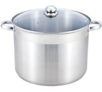 Essentielb - Marmite Inox Diam 30 Cm + Couvercle Verre