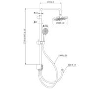 Essesmart colonne de douche sans mitigeur chromée Essebagno