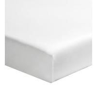 Essix - Drap Housse Royal Line Percale de Coton Blanc 160 x 220 cm