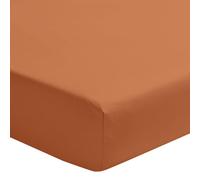 ESSIX - Drap Housse uni en Percale de Coton, Bonnet de 30 cm, PREMIÈRE, 160 x 200 cm, Marron foncé