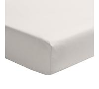 ESSIX, Drap Housse uni en Percale de Coton, Bonnet de 35cm, PREMIÈRE, 160 x 200 cm, Gris Clair
