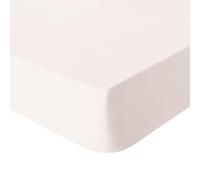 ESSIX, Drap Housse uni en Percale de Coton lavée, Delicate, 140 x 190 cm, Beige Moyen