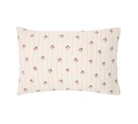ESSIX - Taie d'oreiller imprimée en Gaze de Coton, ŒILLETS D'ORIENT - 50 x 75 cm - Rose Clair - Gaze de Coton - - Entretien Facile