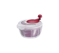 Westmark Essoreuse à salade Fortuna – 5 L, ø 26 cm, plastique sans BPA, transparent/rouge