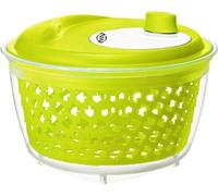 Essoreuse à salade avec boîtier métallique, 4 pales, pour de grandes quantités de salade