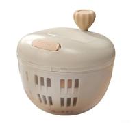 Essoreuse à salade avec manivelle et double fermeture - Séchoir à salade antidérapant pour le lavage, 3 à 4 personnes (gris)