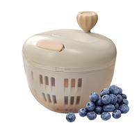 Essoreuse à Salade Manuelle 800ml - Petit Sécheur de Légumes et Fruits Compact - Panier Passoire avec Base Antidérapante - Idéal Camping et Petite Cuisine - Sans BPA