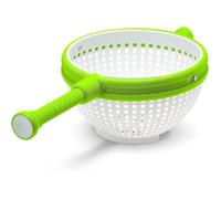 Essoreuse à salade pliable 2 en 1, égouttoir manuel grande capacité pour laitue, fruits et légumes