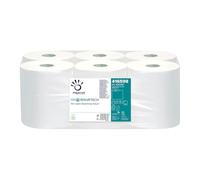 Essuie main - Distributeur essuie main - Recharge Serviette papier distributeur - Essuie-mains 2 plis gaufrés collés - EMR DISSOLVETECH - 140m - Colis de 6 rouleaux