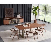 Esszimmer Garnitur Essgruppe Kommode 6x Lehnstuhl Tisch Sideboard 8 tlg