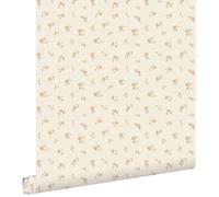 ESTAhome - papier peint - fleurs intage - sable beige - 0.53 x 10.05 m