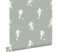 ESTAhome Papier peint joueur de foot vert menthe - 139505 - 0.53 x 10.05 m