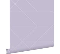 ESTAhome Papier peint lignes graphiques violet - 139574 - 0,53 x 10,05 m