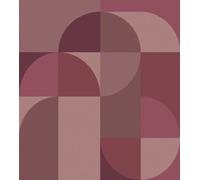 ESTAhome papier peint panoramique cercles de style Bauhaus violet 2.5 x 2.79 m