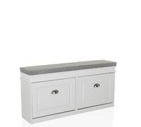 ESTHA I - Armoire à chaussures Blanc/Gris