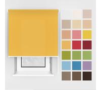Estika Store Enrouleur avec perçage - 135 x 220 cm - Or, pour Montage au Plafond et au Mur, 25 Couleurs, adapté à l’intérieur, Protection visuelle pour fenêtres et Portes de Balcon.