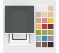 Estika Store Enrouleur avec perçage - 60 x 220 cm - Beige foncé, pour Montage au Plafond et au Mur, 25 Couleurs, adapté à l’intérieur, Protection visuelle pour fenêtres et Portes de Balcon.