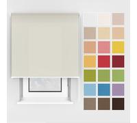 Estika Store Enrouleur avec perçage - 85 x 220 cm - Perle, pour Montage au Plafond et au Mur, 25 Couleurs, adapté à l’intérieur, Protection visuelle pour fenêtres et Portes de Balcon.