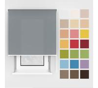 Estika Store Enrouleur avec perçage - 90 x 150 cm - Gris 1, pour Montage au Plafond et au Mur, 25 Couleurs, adapté à l’intérieur, Protection visuelle pour fenêtres et Portes de Balcon.