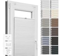Estika Store plissé sans perçage sur Mesure, Occultation et Thermo, système Klemmfix, (8-28 mm) pour fenêtres Disponibles en différentes largeurs (30-129cm) et hauteurs (50-149cm)