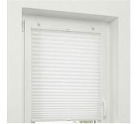 Estika - Store plissé semi-occultant sans perçage sur mesure - Couleur Blanc - 60x230 cm