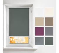 Estika Stores enrouleurs intérieurs sans perçage - Gris foncé 150 x 120 cm - Stores montables sans perçage, intimité, Protection Solaire
