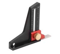 Estink Jauge de Hauteur en Alliage d'Aluminium pour Table de Scie à Bois, Double Échelle avec Règle de Mesure de Profondeur