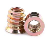 Estink Lot de 20 Écrous Hexagonaux M6 Zingués, Acier au Carbone, Filetés Extérieurs pour Meuble Bois, 13mm