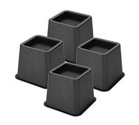 Estink Rehausseurs de Meubles Ajustables, Lot de 4, Base Large 12 x 9 cm, Hauteur 7,6 cm, Noir