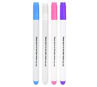 Estink Stylos Effaçables à L'eau, 4 Pièces, Marquage de Tissu Solubles dans L'eau, Encre Disparaissant pour Couture de Cuir, Violet/Rose/Bleu Ciel/Blanc