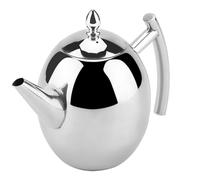 Estink Théière inox 1.5L filtre amovible | Infuseur, acier inoxydable, poignée ergonomique, pour maison et café, 1.5 litre