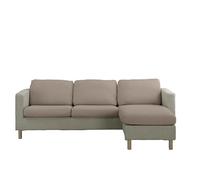 Estoralis | Java | Housse d'assise et de Dossier pour canapé et Fauteuil | Tissu Super élastique C/ 07 Taupe | Taille L (Entre 50-85 cm x 95-130 cm et 10-20 cm de Haut) | Super réglable
