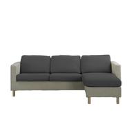 Estoralis | Java | Housse d'assise et de Dossier pour canapé et Fauteuil | Tissu Super élastique C/ 11 Gris Foncé | Taille L (Entre 50-85 cm x 95-130 cm et 10-20 cm de Haut) | Super réglable
