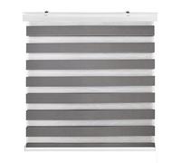Estoralis | Sansa | Store Enrouleur Jour Nuit - Double Tissu Cassette décorative | Antracite | 125 x 255 cm. (Largeur/Hauteur) Taille du Tissu 122 x 250 cm. | Stores pour fenêtres et Portes