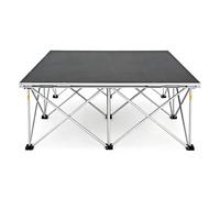 Estrade Pliable pour Événement Carrée Plateforme de Scène Portable | Structure en Alliage D'aluminium et Plateau en Bois, Praticable de Scène Modulaire pour Écoles Hôtels(Gray,100x100x40cm)