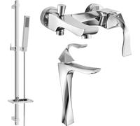 Estrella DQ02 Mélangeur lavabo et baignoire avec accessoires, chrome (72313DQ02-00)
