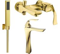 Estrella R02 Mélangeur lavabo et baignoire avec accessoires, or (72313R02-50)