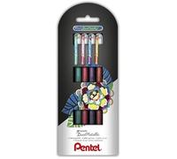 Estuche de Boligrafo - PENTEL - Hybrid Dual Metallic - 4 unités - Non rechargeable - Couleurs assorties