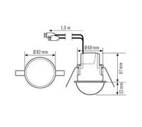 ESYLUX Détecteur de présence à encastrer au plafond PD-CE360i/8 360° opale mat EP10510700