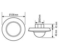 ESYLUX Détecteur de présence PD-C360i/24 UC pour plafond, 12-36V télécommandable PD-