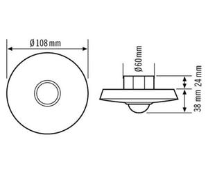 ESYLUX ESY Détecteur de présence de plafond PD-C360i/8 MIC encastré EP10425882