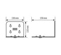 ESYLUX ESYLUX Support mural SLP-2WALLMOUNT.PLATE noir Quantité:1