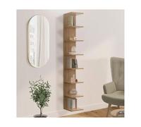 IDMarket - Etagère Murale Suspendue Double Position Chiara 8 étagères façon hêtre 190 cm