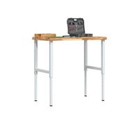 vidaXL Établi 100x60x(73-99,5) cm Bois massif Acacia Rectangulaire