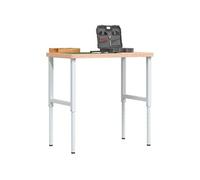 vidaXL Établi rectangulaire bois massif hêtre 100×60×(73–99,5) cm