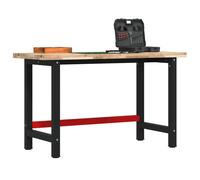 Établi 140x60x83 cm bois massif d'acacia rectangulaire table de travail vidaXL