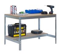 Etabli atelier Lourde Charge 840x1200x750mm galva 2 niveaux agglo 600kg en kit (BT-3 1200)
