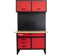 Holzmann Etabli avec armoire murale et panneau pour crochets (300kg/1200x600mm) WHL1200