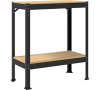 Vidaxl Bancs De Travail Noir 81 X 41 X 145 Cm Bois D'ingénierie